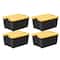 Iris® 45 Qt. Yellow, Plastic Storage Bins, 4 Ct